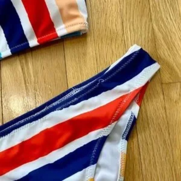 CUPSHE Candy Rainbow Halter Bikini Set Size M - Picture 6 of 12